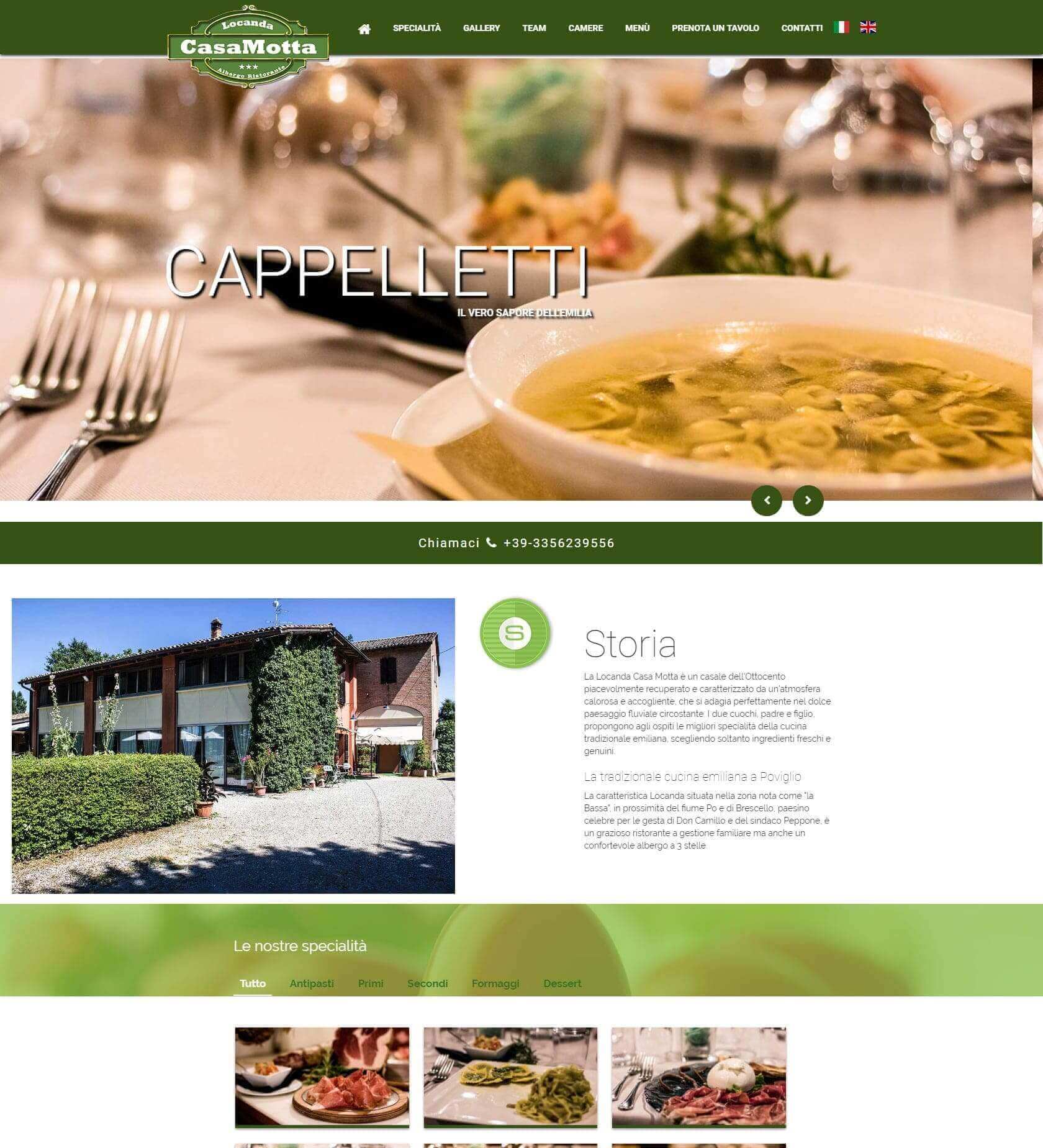 Sito web Locanda Casa Motta