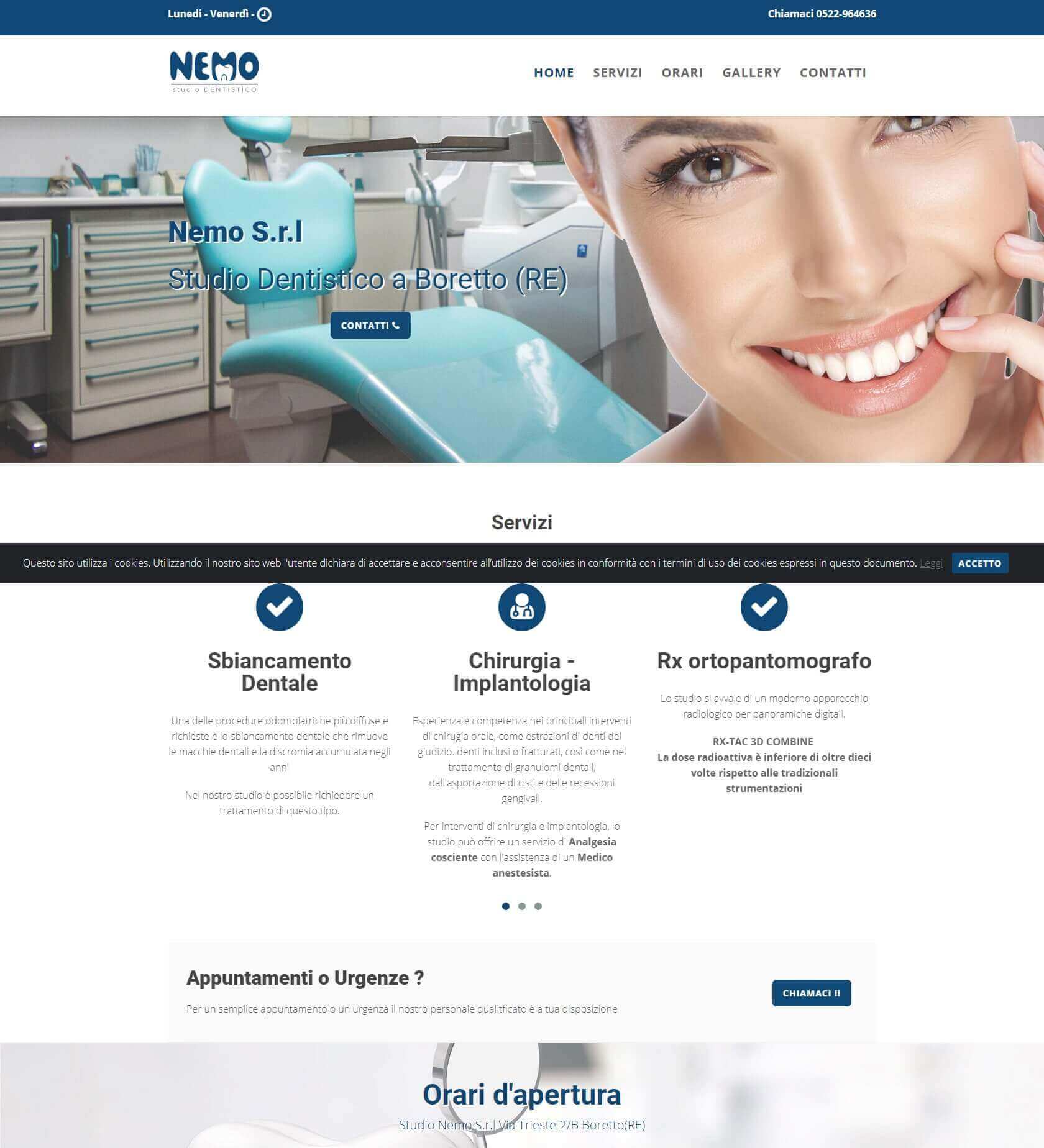 Sito web Studio Dentistico Nemo